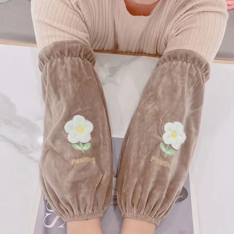 Add Long Sleeves For Women's Autumn And Winter Work Sleeve Anti-Fouling Sleeves Cuff Plush Specification drawing