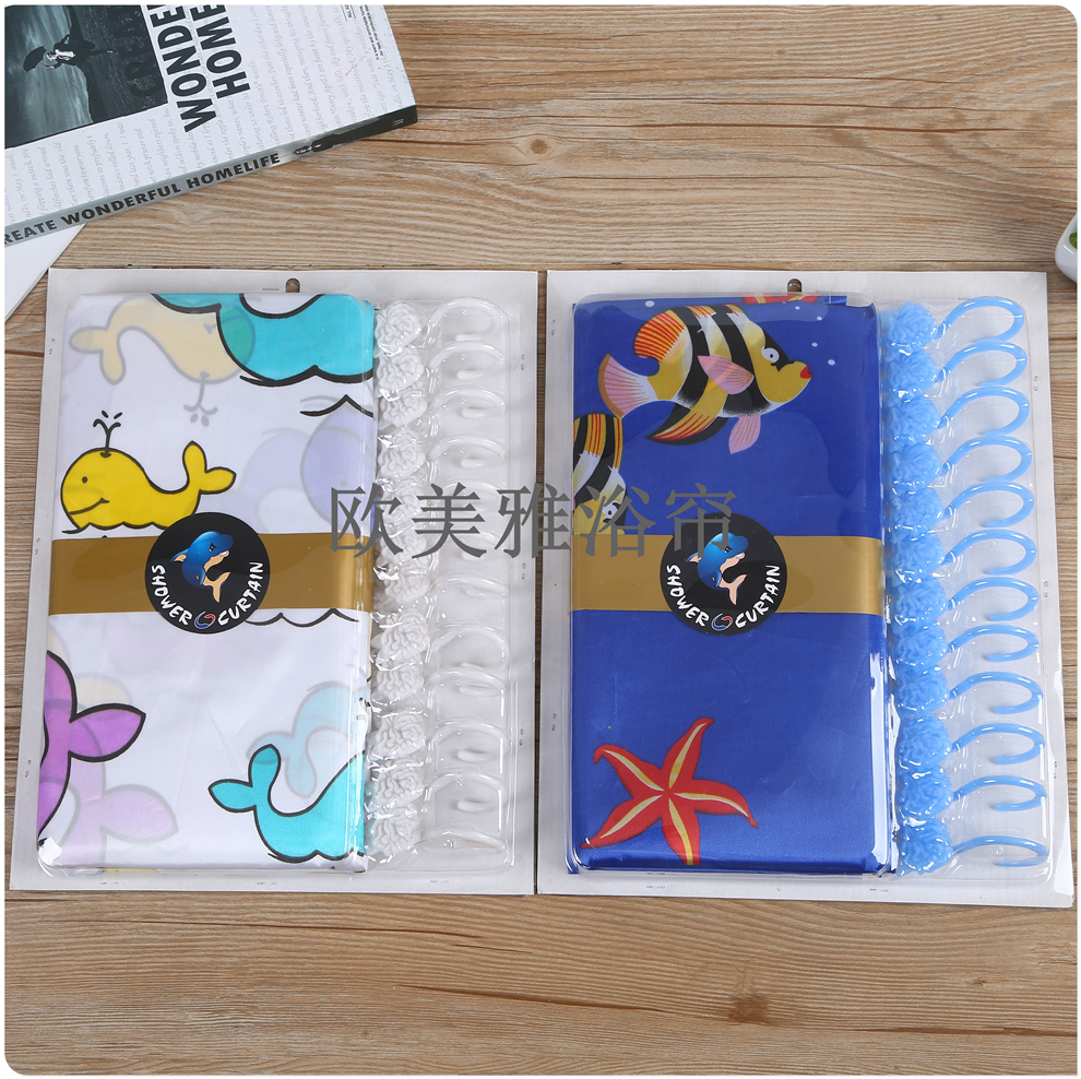 Bathroom shower curtain set Perforation-free toilet tarp toilet mildew proof partition curtain Shower curtain curtain Door curtain full figure
