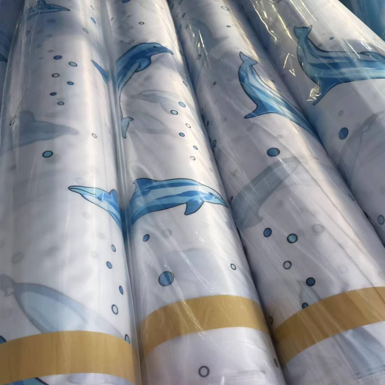 Bathroom shower curtain Bathroom set waterproof cloth perforation-free mildew resistant curtain thickened door curtain Shower partition hanging shower curtain Item Picture