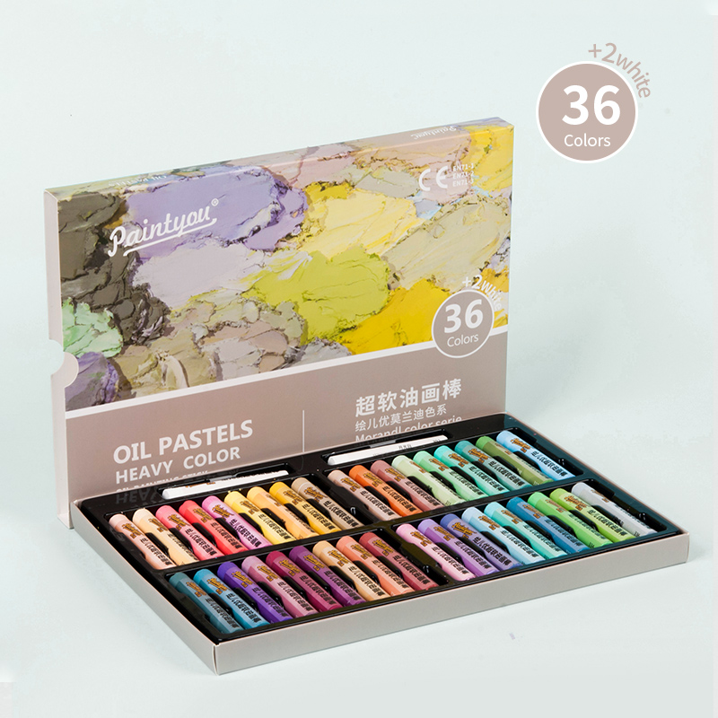 Painting Er You 3303-36 heavy color oil painting stick Morandi color soft oil painting stick students Thick color can be laminated color training agency recommend network red star the same children's painting stationery source direct custom sample thumbnail