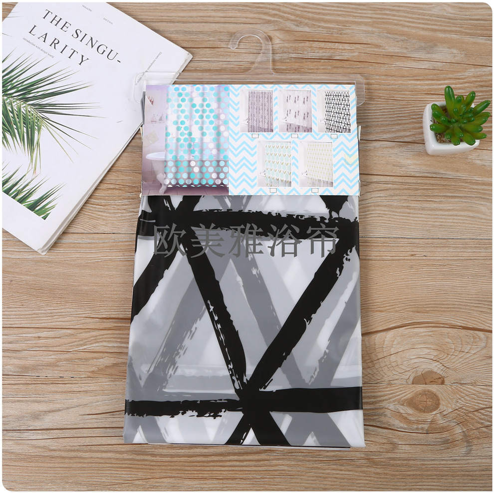 Bathroom shower curtain set Perforation-free toilet tarp toilet mildew proof partition curtain Shower curtain curtain Door curtain snap shower curtain Application Scenario