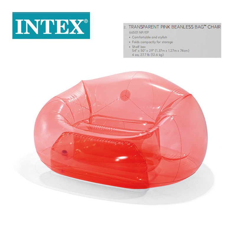 INTEX66500纯色透明充气沙发办公室简约榻榻米详情3