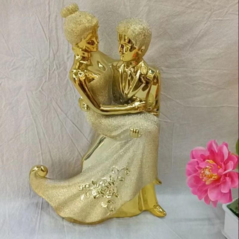 Baoxian Craft Ceramic ornaments, figures, couples, India details Picture