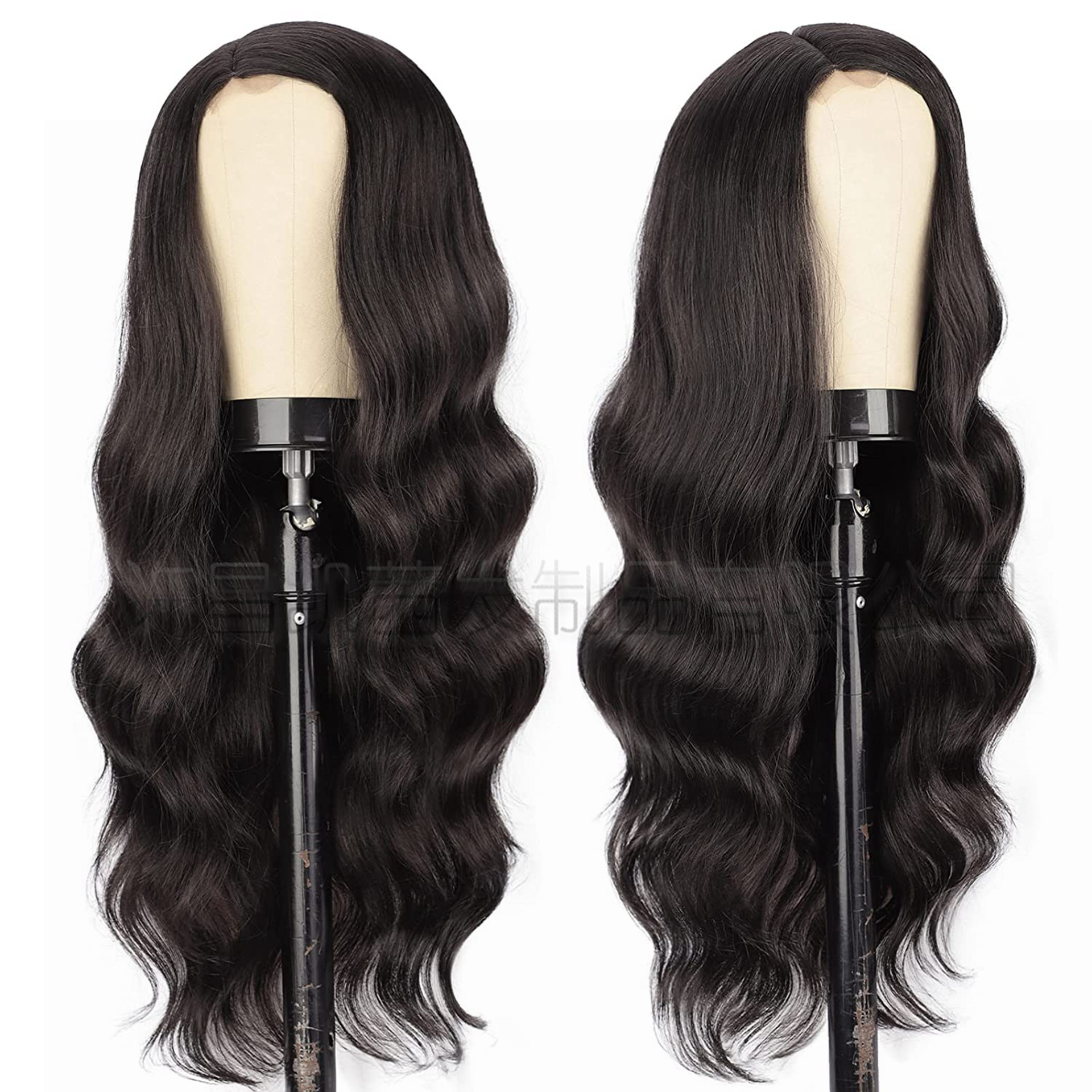 European and American long curly hair lace wigs for women, high-temperature silk wig head covers pic 1