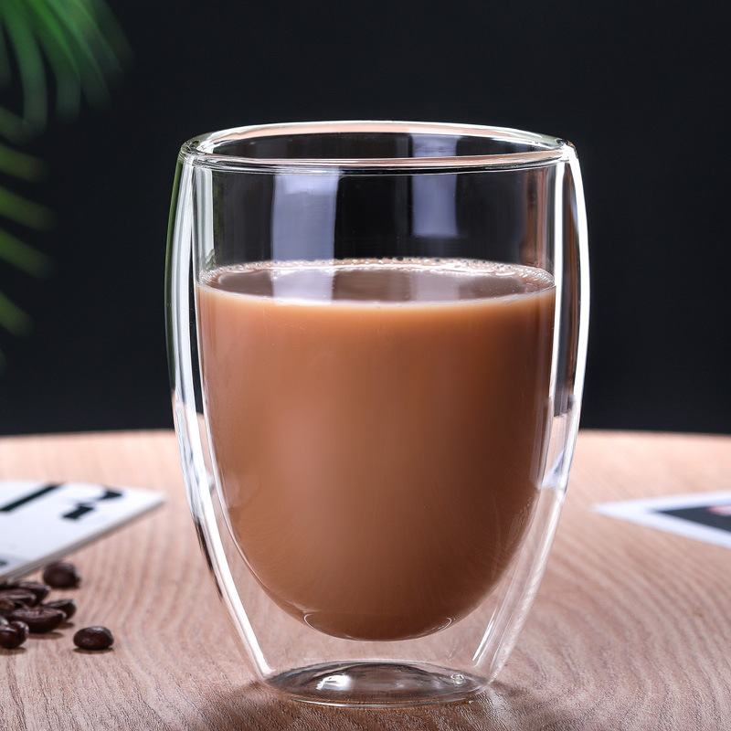 Manufacturers Wholesale Thickened Double Glass Egg Cup Insulated Home Coffee Cup Water Cup Juice Cup Milk Cup details Picture