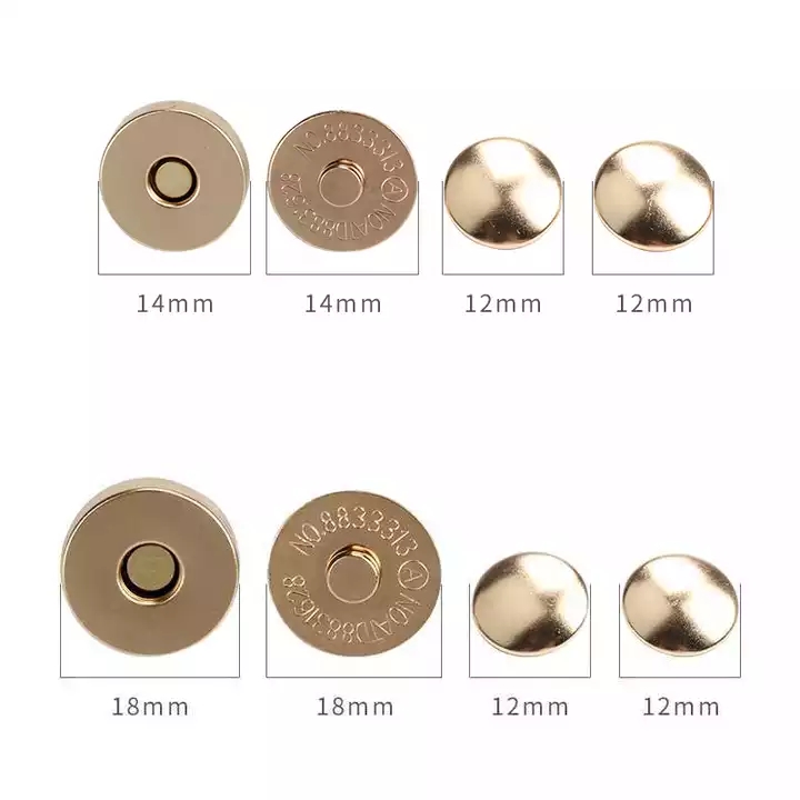 14mm18mm普通金属磁扣钮扣箱包暗扣扣子磁铁扣吸扣磁扣黑色衣服隐形包包磁吸磁铁纽扣子母免缝扣包包的配件扣子锁扣吸盘详情2