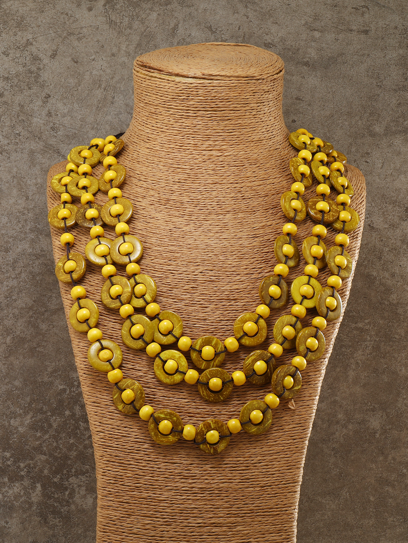 Bohemian tropical style ethnic style vintage handmade coconut shell necklace Fu Coir -250 details Picture