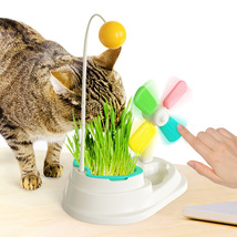 新款宠物用品猫草风车猫咪自嗨玩具吸引猫咪注意力提高智力释放天性猫咪玩具