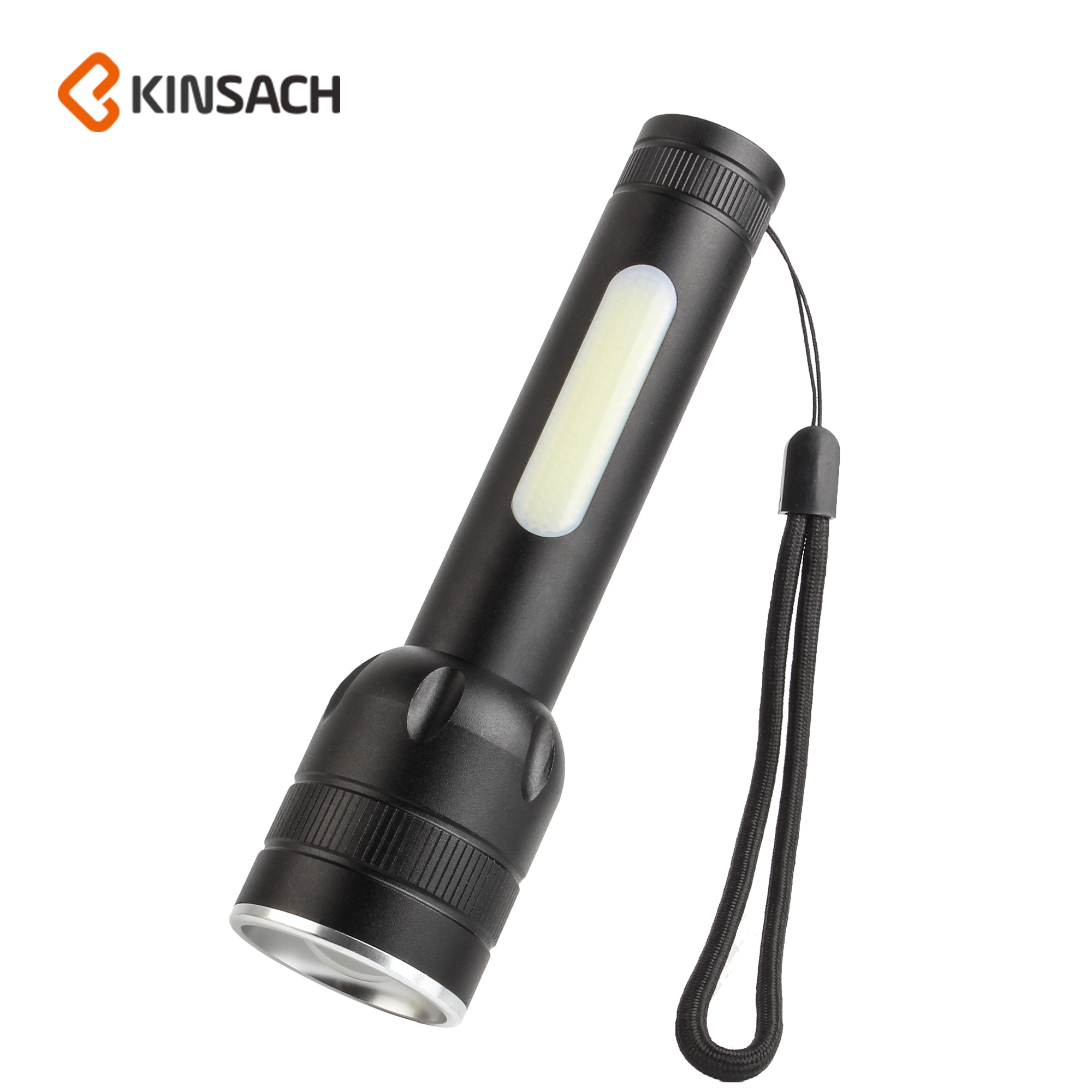 USB aluminum flashlight New T6 flashlight outdoor strong lighting Zoom charger flashlight USB charging display side light