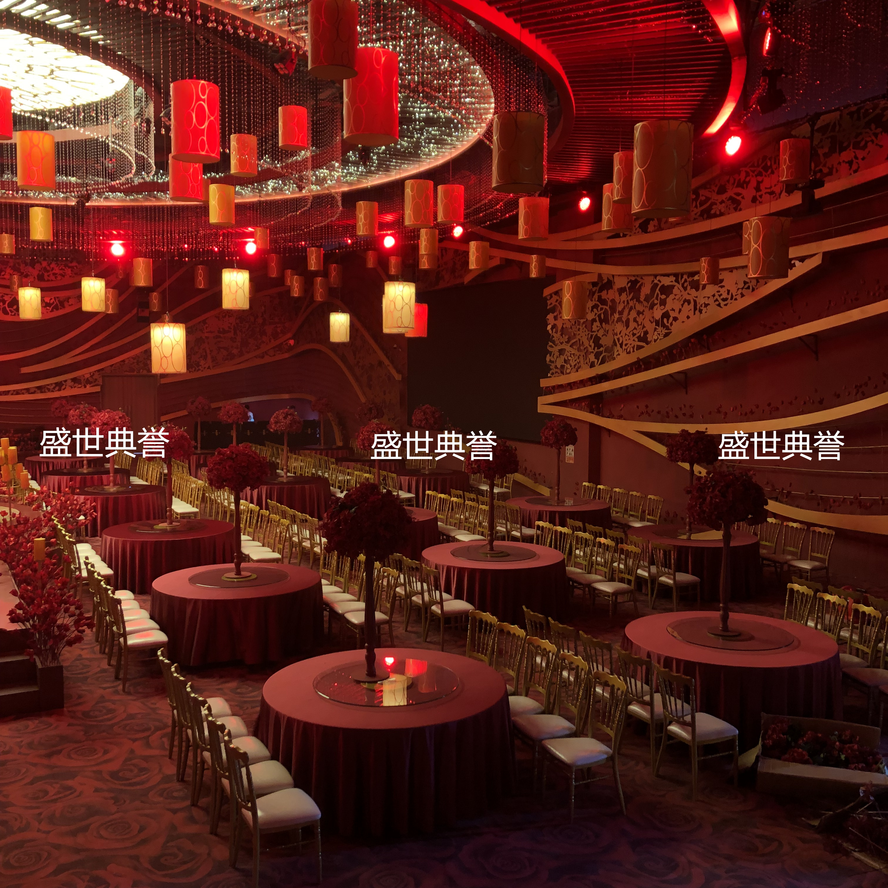 Ningbo star hotel banquet hall dining tables and chairs, banquet center catering furniture, theme wedding bamboo joint chairs, castle chairs Specification image