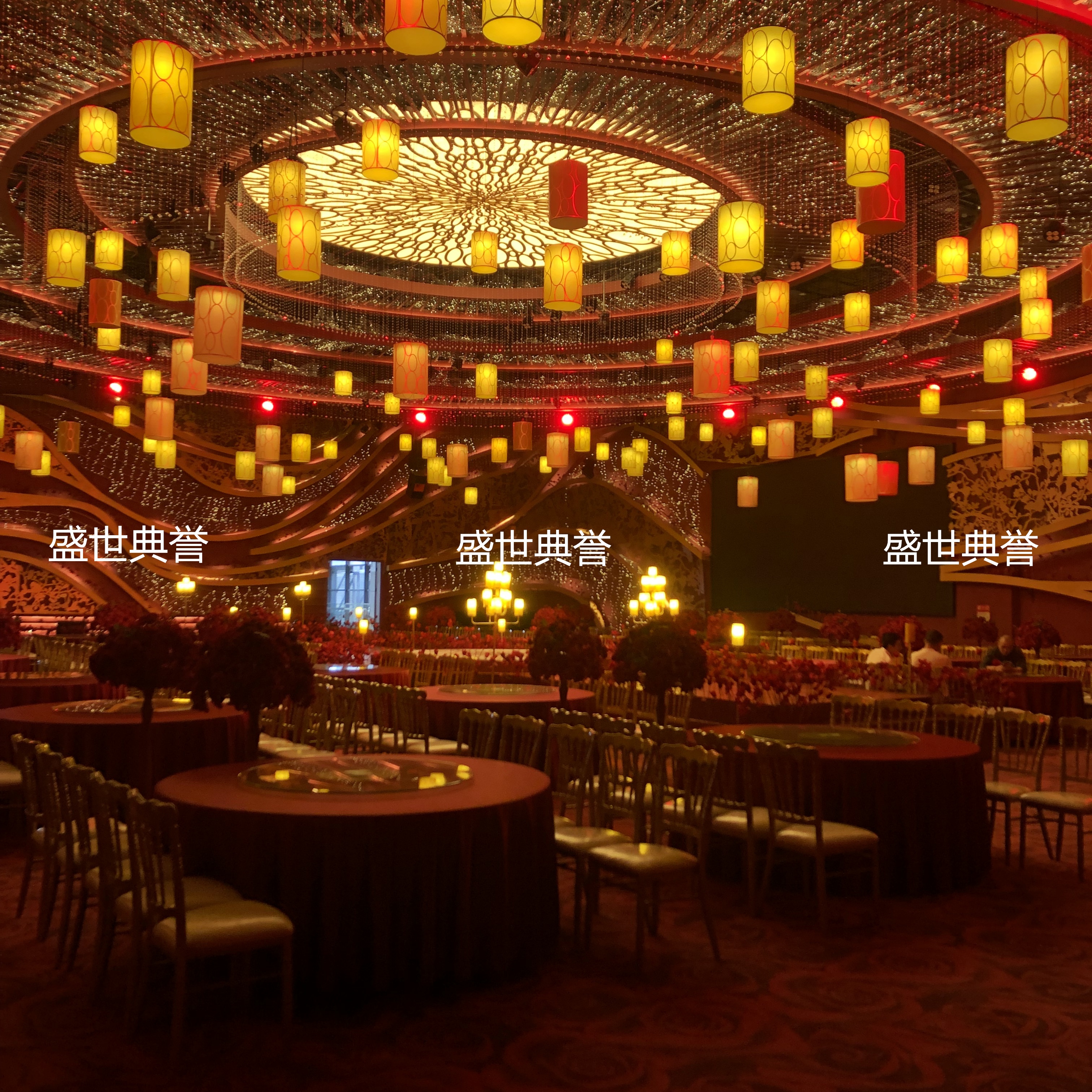 Ningbo star hotel banquet hall dining tables and chairs, banquet center catering furniture, theme wedding bamboo joint chairs, castle chairs Item Picture