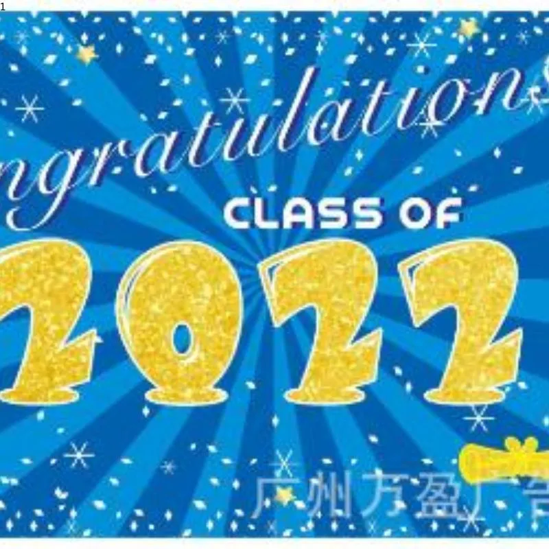 Cross-Border New Graduation Season Banner Graduation Party Door Curtain Outdoor Decorative Background Cloth Hanging Flag Festival Hanging Flag Hanging Cloth 3 Item Picture