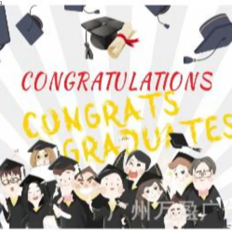 Cross-Border New Graduation Season Banner Graduation Party Door Curtain Outdoor Decorative Background Cloth Hanging Flag Festival Hanging Flag Hanging Cloth Choice 5 details Picture