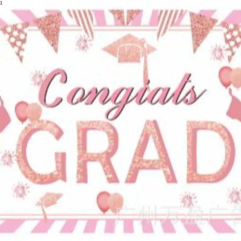 Cross-Border New Graduation Season Banner Graduation Party Door Curtain Outdoor Decorative Background Cloth Hanging Flag Festival Hanging Flag Hanging Cloth 3