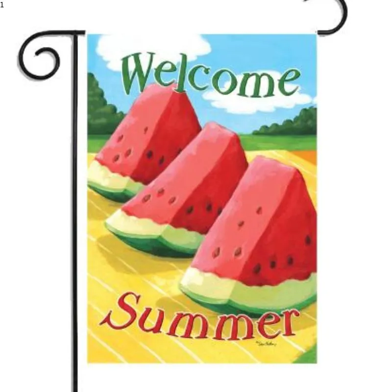 Amazon For Summer Garden Flag Digital Double-Sided Linen Printed Pattern Outdoor Garden Flag Manufacturers Direct Wholesale 1