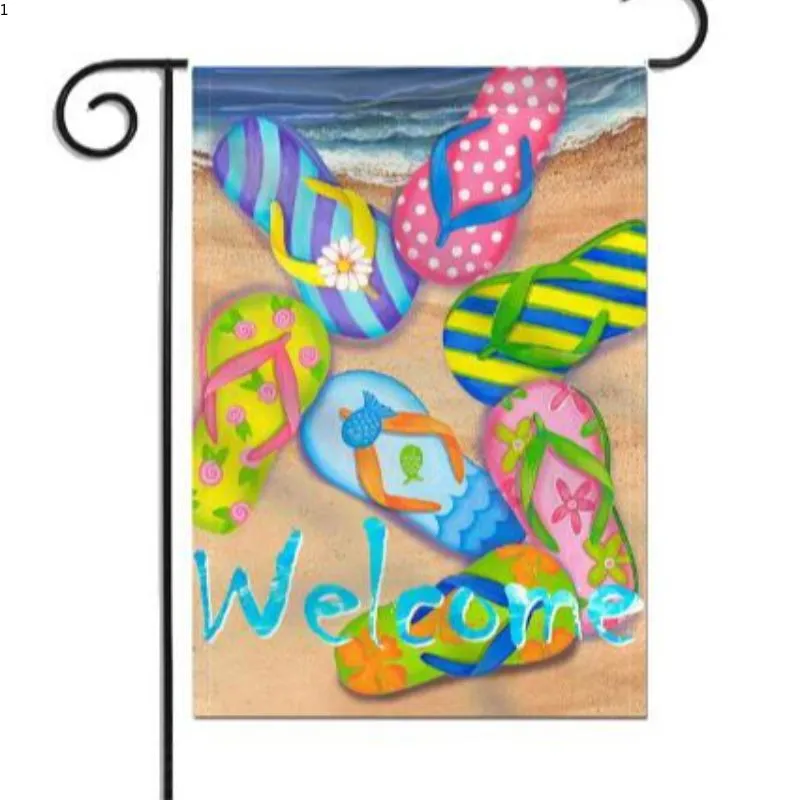 Amazon Summer Garden Flag Digital Double Sided Linen Printed Pattern Outdoor Garden Flag Manufacturers Choose Wholesale 5