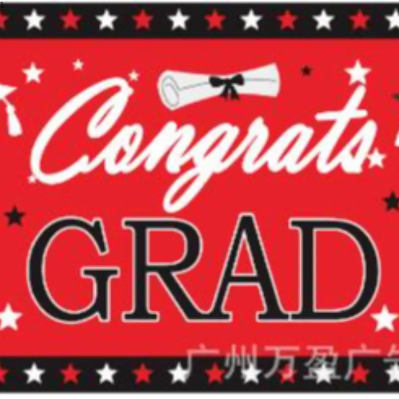 Cross-Border New Graduation Season Banner Graduation Party Door Curtain Outdoor Decorative Background Cloth Hanging Flag Festival Hanging Flag Hanging Cloth More Choice 4