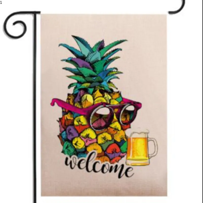 Amazon For Summer Garden Flag Digital Double-Sided Linen Printed Pattern Outdoor Garden Flag Manufacturers Direct Wholesale 3 Specification drawing