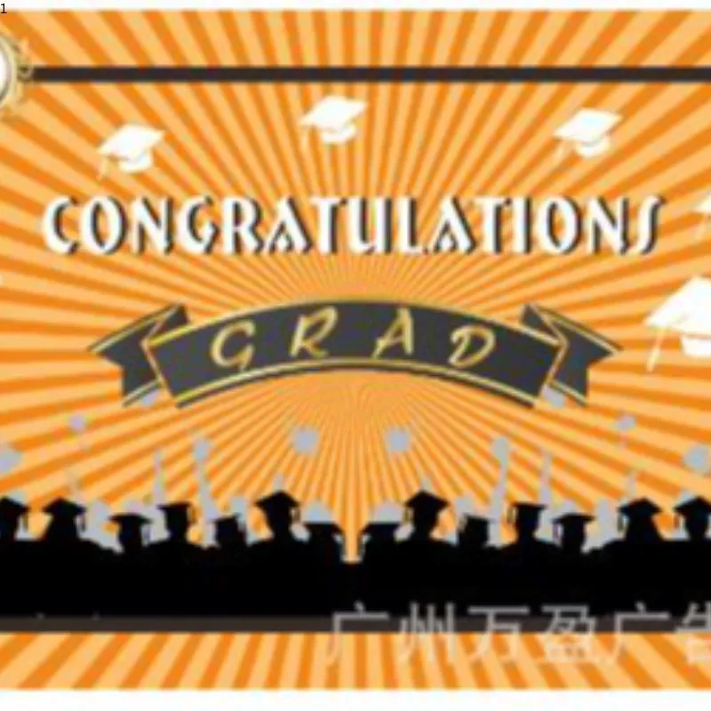 Cross-Border New Graduation Season Banner Graduation Party Door Curtain Outdoor Decorative Background Cloth Hanging Flag Festival Hanging Flag Hanging Cloth Multiple Choice 1 Item Picture