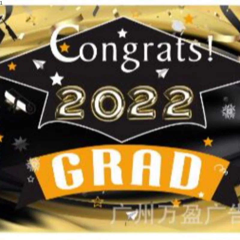 Cross-Border New Graduation Season Banner Graduation Party Door Curtain Outdoor Decorative Background Cloth Hanging Flag Festival Hanging Flag Hanging Cloth 5