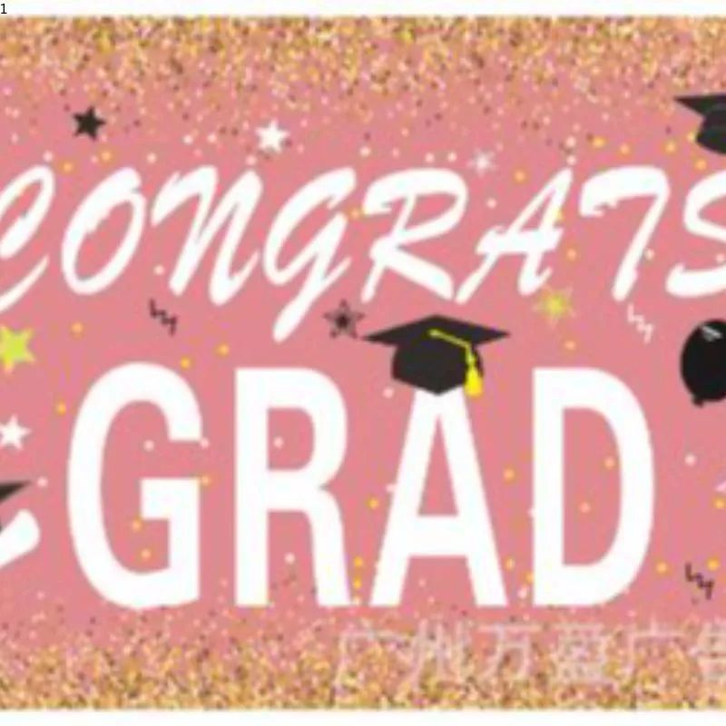 Cross-Border New Graduation Season Banner Graduation Party Door Curtain Outdoor Decorative Background Cloth Hanging Flag Festival Hanging Flag Hanging Cloth More Choice 2