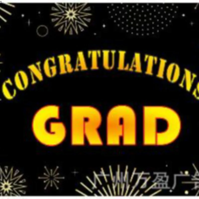 Cross-Border New Graduation Season Banner Graduation Party Door Curtain Outdoor Decorative Background Cloth Hanging Flag Festival Hanging Flag Hanging Cloth Multiple Choice 1 Specification drawing