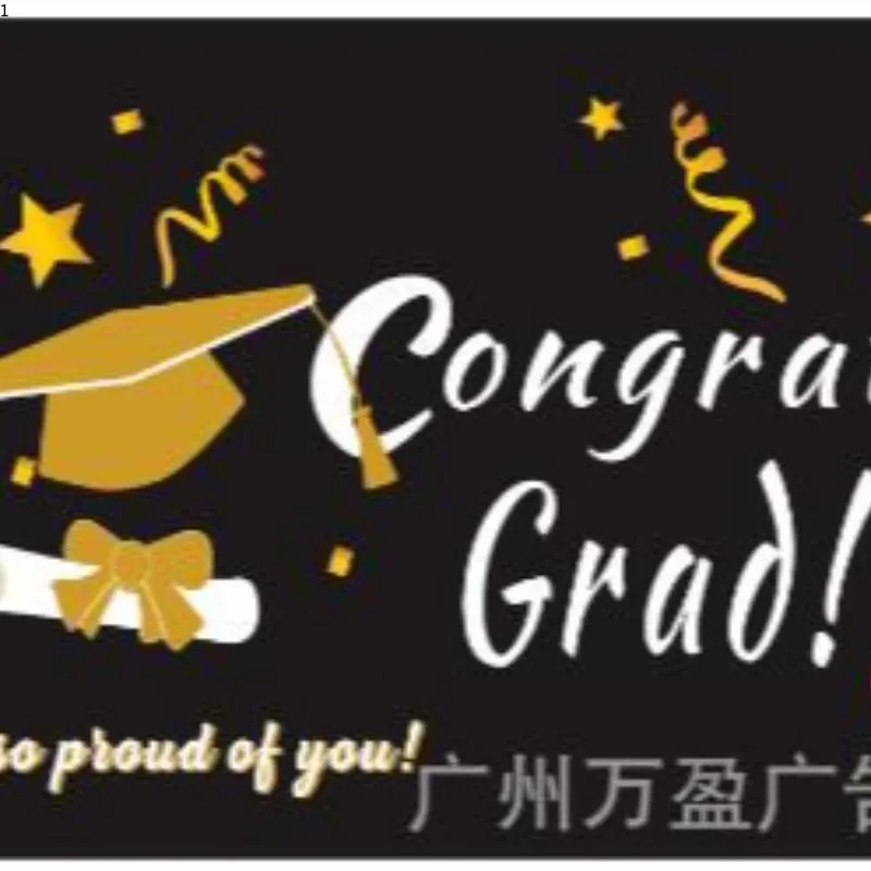 Cross-Border New Graduation Season Banner Graduation Party Door Curtain Outdoor Decorative Background Cloth Hanging Flag Festival Hanging Flag Hanging Cloth Choice 2