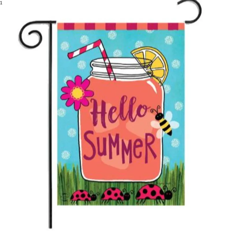 Amazon Summer Garden Flag Digital Double Sided Linen Printed Pattern Outdoor Garden Flag Manufacturers Choose Wholesale 4