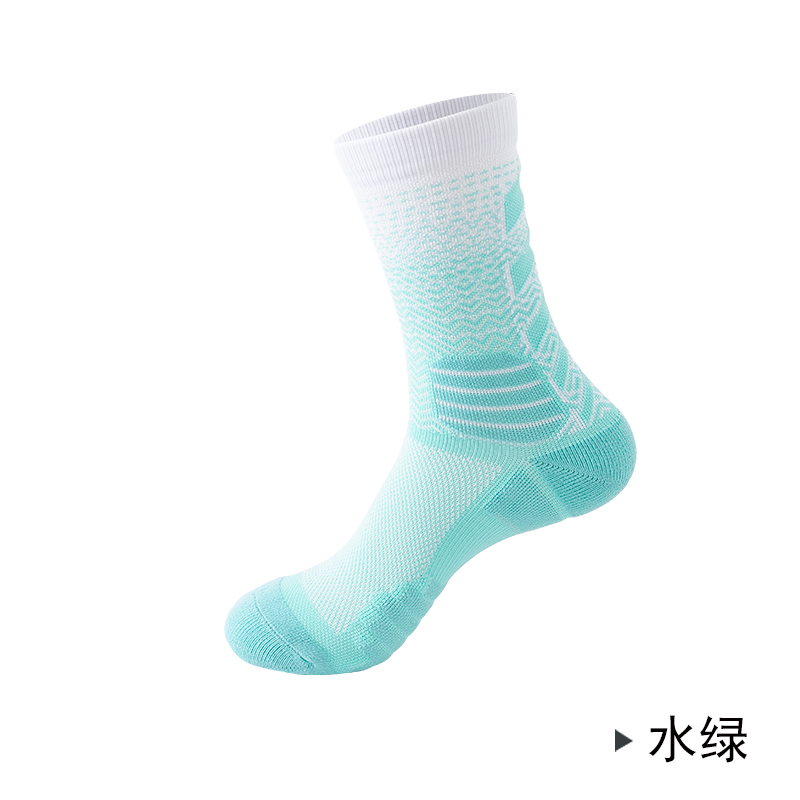 Gradient high-top ball thickened competition comprehensive practical sports socks professional basketball socks Item Picture