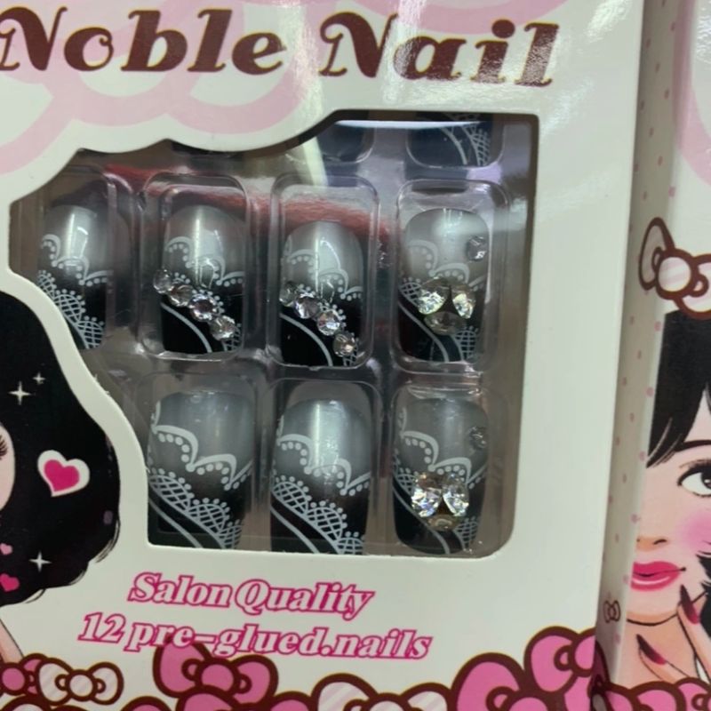 Black Lace Lace 3D Nail Can Be Removed And Worn Repeatedly details Picture