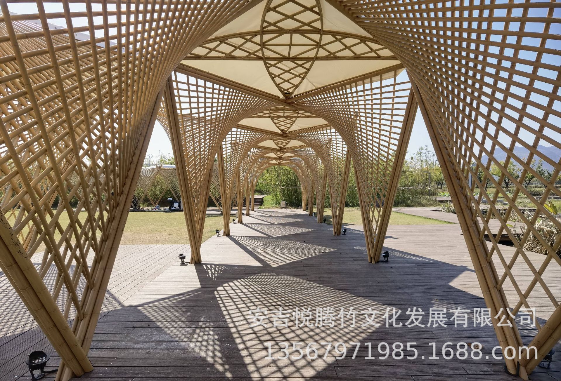 铝竹长廊悦腾竹文化专业设计施工各类竹建筑竹结构竹装置竹装饰详情3