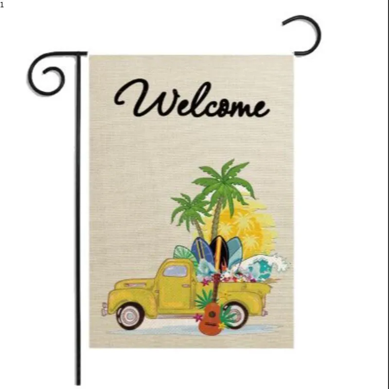 Amazon Summer Garden Flag Digital Double-Sided Linen Printed Pattern Outdoor Garden Flag Manufacturers Choose Wholesale 2