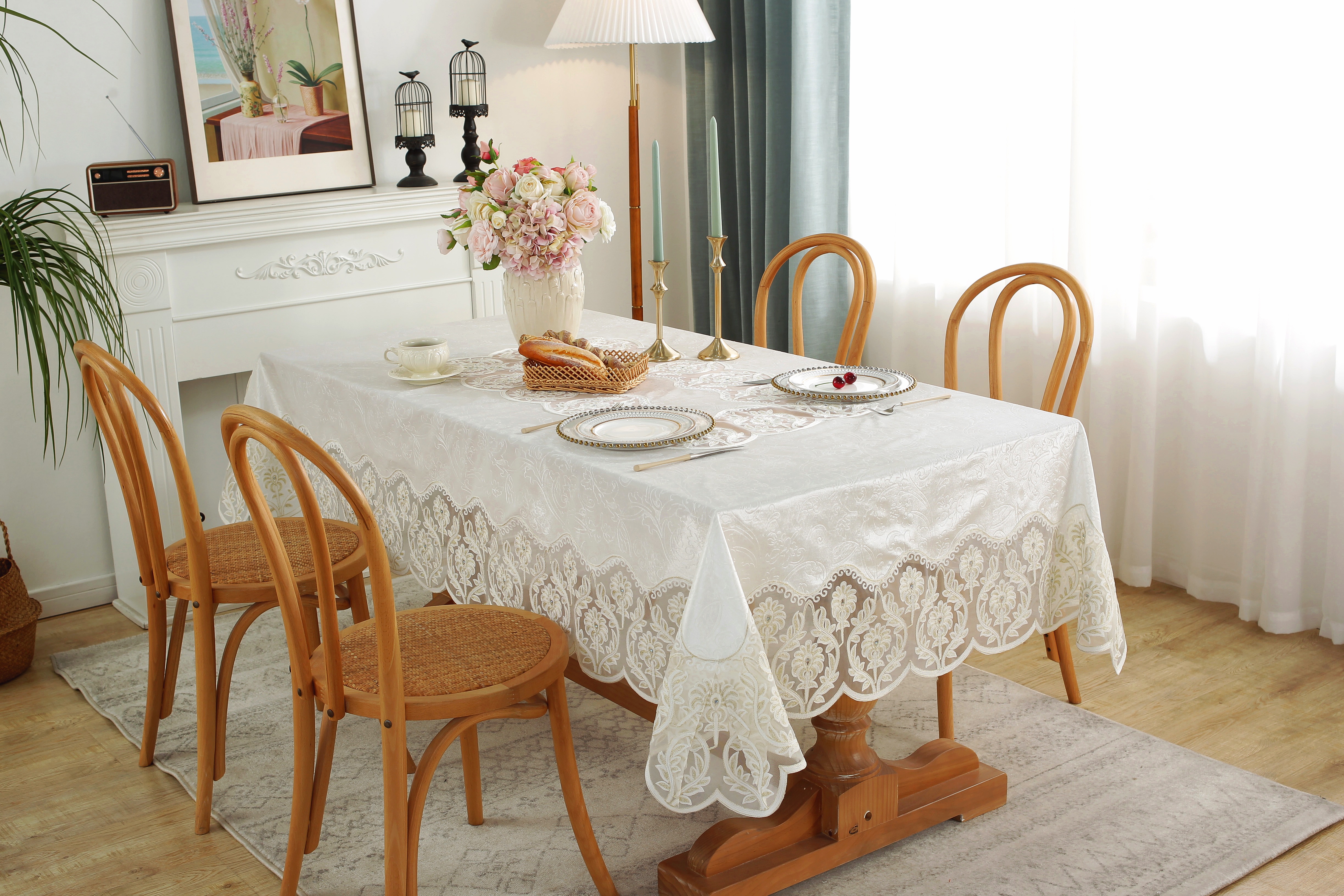 Embossed Flannelette Tablecloth 1