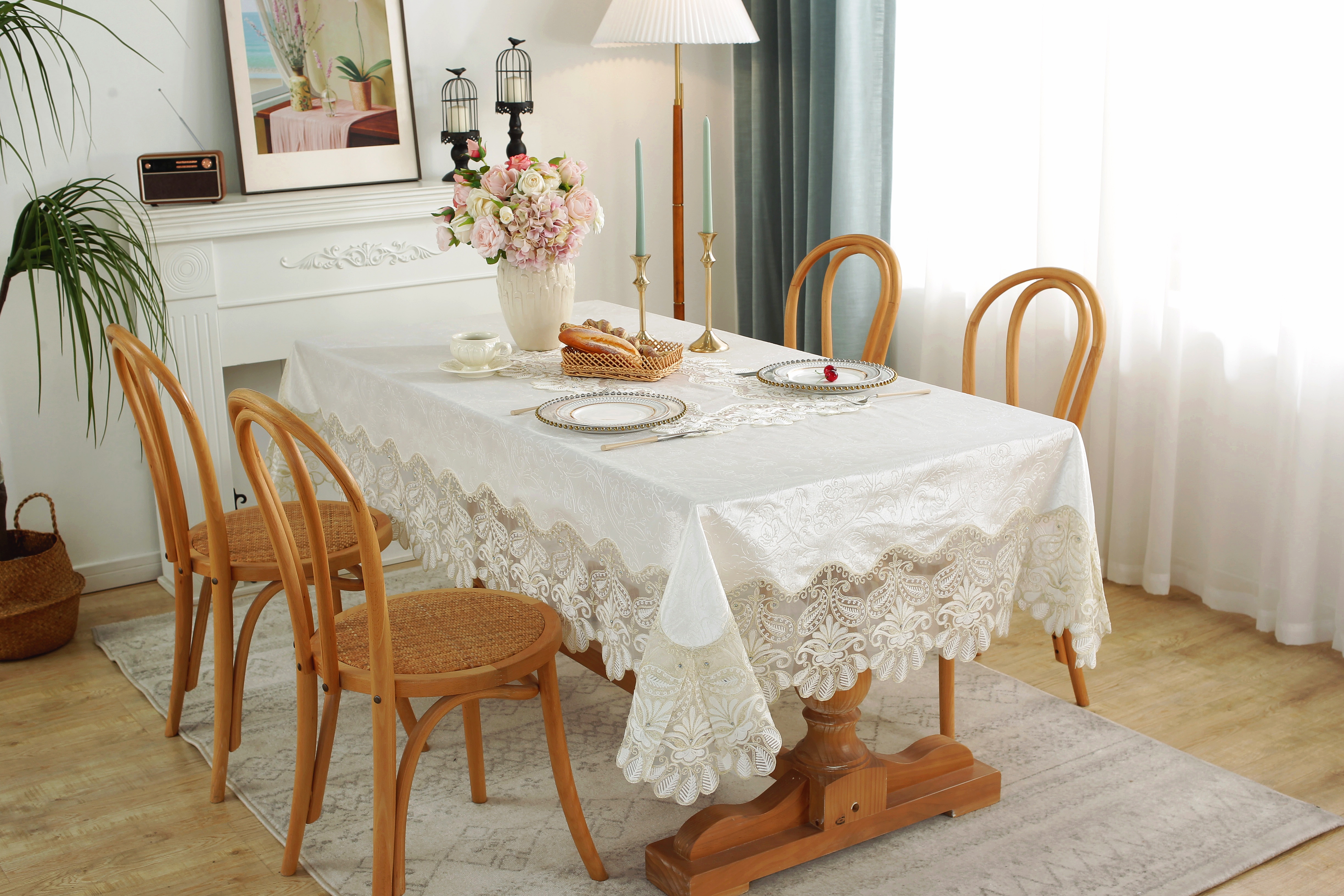 Embossed Flannelette Table Cloth
