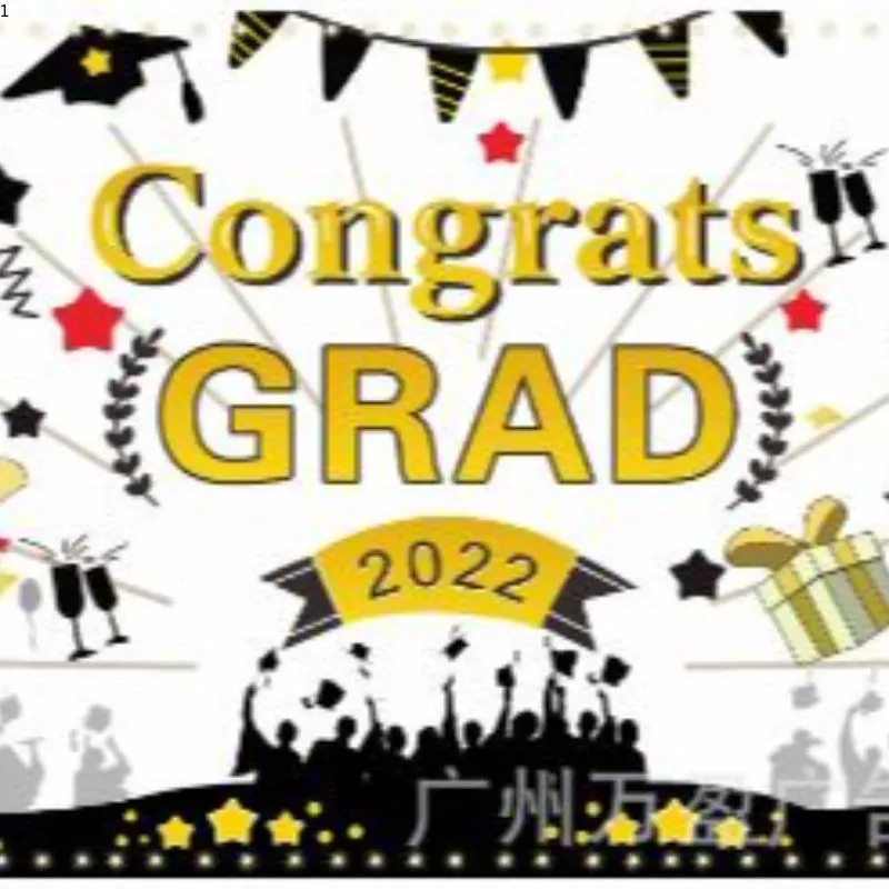 Cross-Border New Graduation Season Banner Graduation Party Door Curtain Outdoor Decorative Background Cloth Hanging Flag Festival Hanging Flag Hanging Cloth More Choice 3