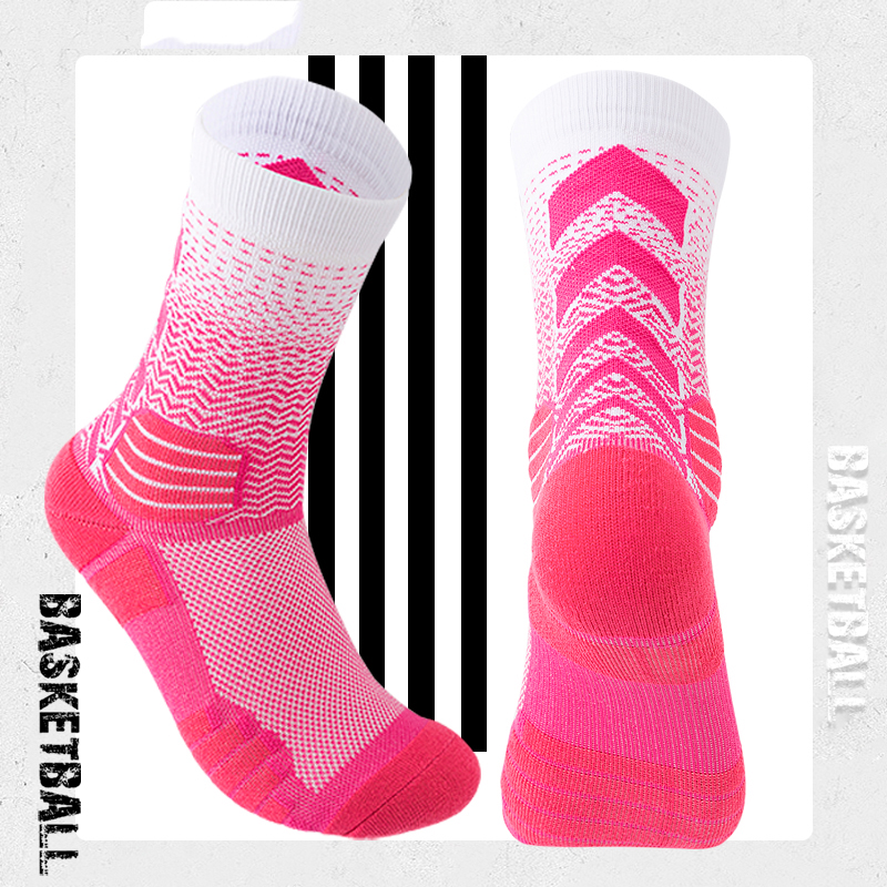 Gradient high-top ball thickened competition comprehensive practical sports socks professional basketball socks full figure