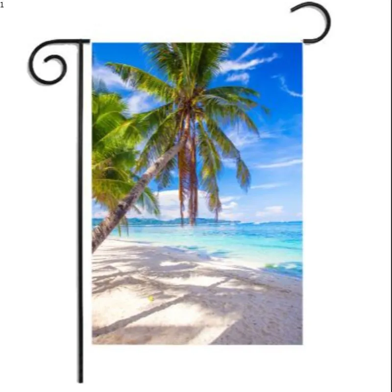 Amazon For Summer Garden Flag Digital Double-Sided Linen Printed Pattern Outdoor Garden Flag Manufacturers Choose Wholesale 1