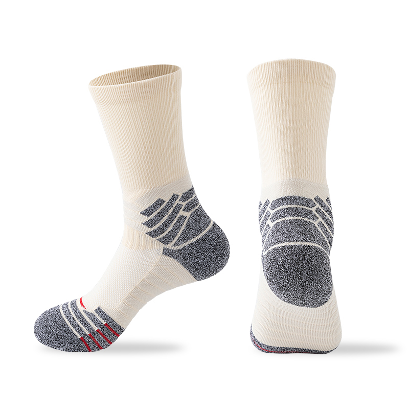 New men's training socks, high-top long-leg sports socks, professional basketball socks Item Picture
