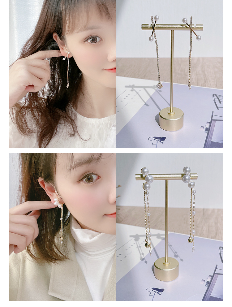 耳环设计ins风银针淑女者珍珠流苏长款气质精致日韩时尚街拍高级迪菲尔-712-2详情6