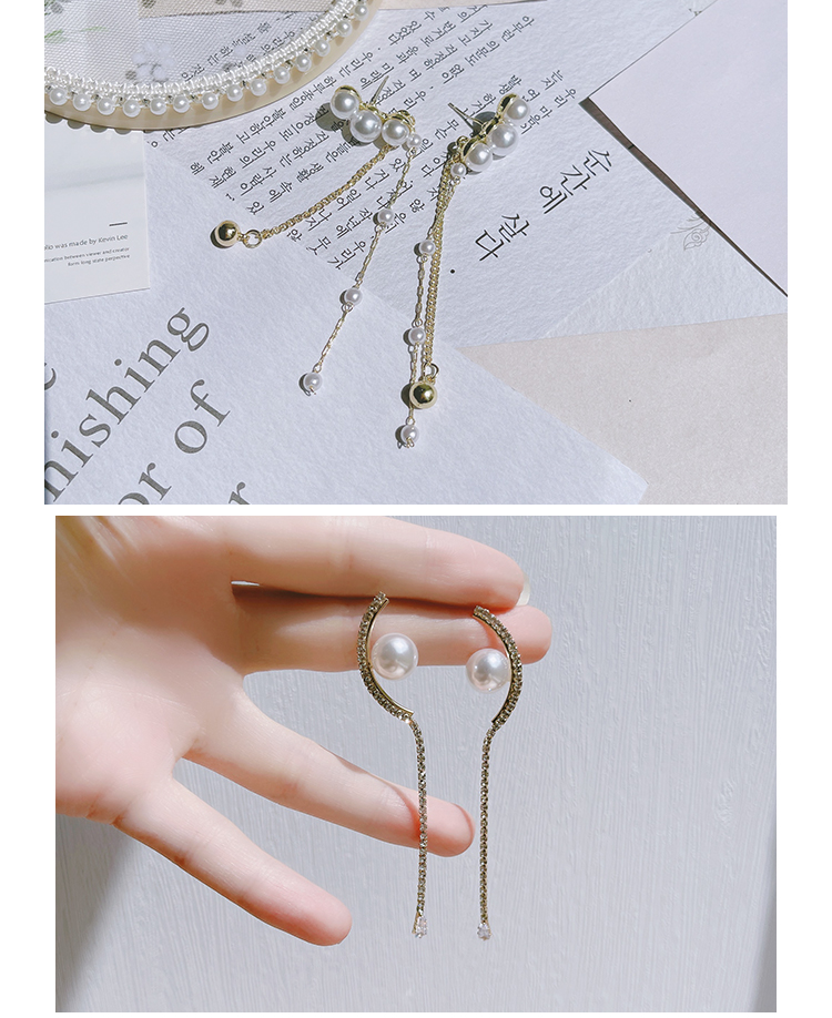 耳环设计ins风银针淑女者珍珠流苏长款气质精致日韩时尚街拍高级迪菲尔-712-2详情4