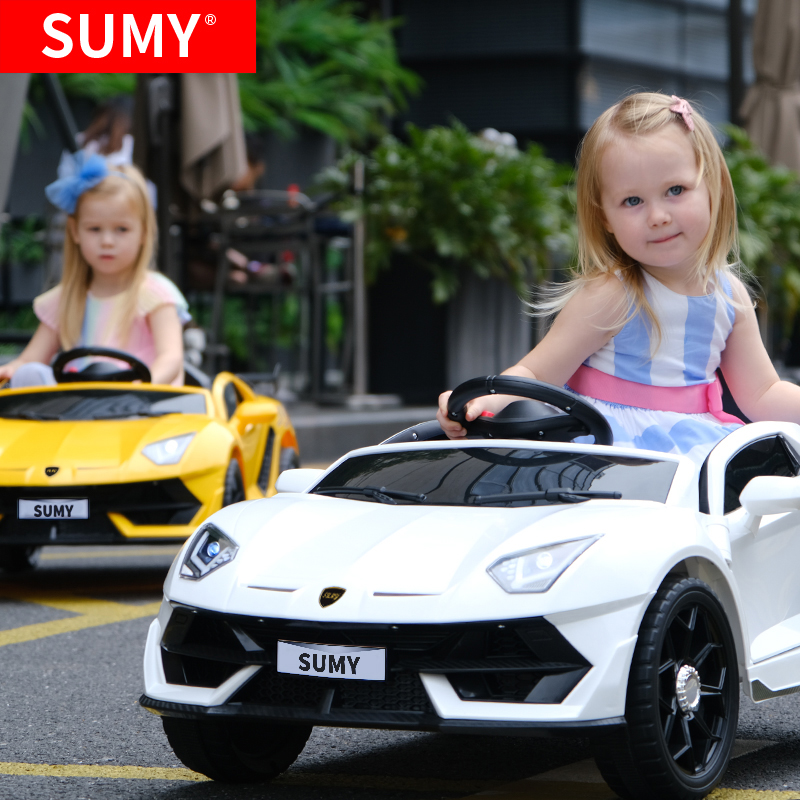 SUMY Daniu Electric toy car Lamborghini model electric car children's remote control car Small car Baby car small child car details Picture