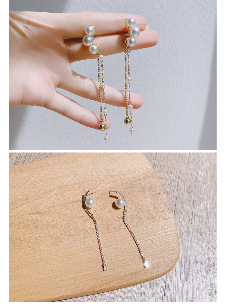 耳环设计ins风银针淑女者珍珠流苏长款气质精致日韩时尚街拍高级迪菲尔-712-2详情7