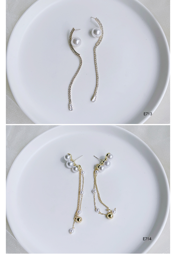 耳环设计ins风银针淑女者珍珠流苏长款气质精致日韩时尚街拍高级迪菲尔-712-2详情2