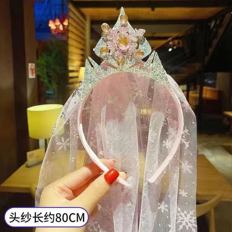 Elegant Blue Crown Headband Little Princess Cartoon Popular Fashion Hair Buckle Hair Clip Little Girl Cute Hair Clip Children's Headband Hair Card Hair Clip Hair Clip Hair Clip Aushanie 043 Specification drawing