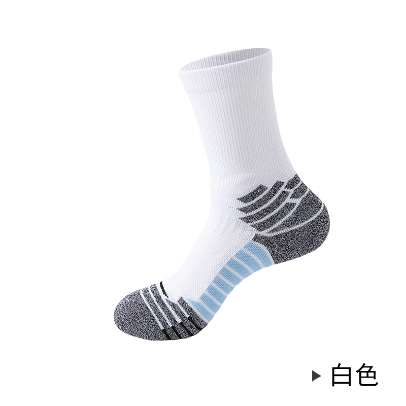 New men's training socks, high-top long-leg sports socks, professional basketball socks Specification drawing
