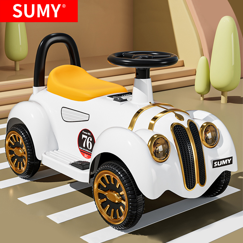 SUMY Children's electric car four-wheel car boy girl double baby adult toy buggy small child car
