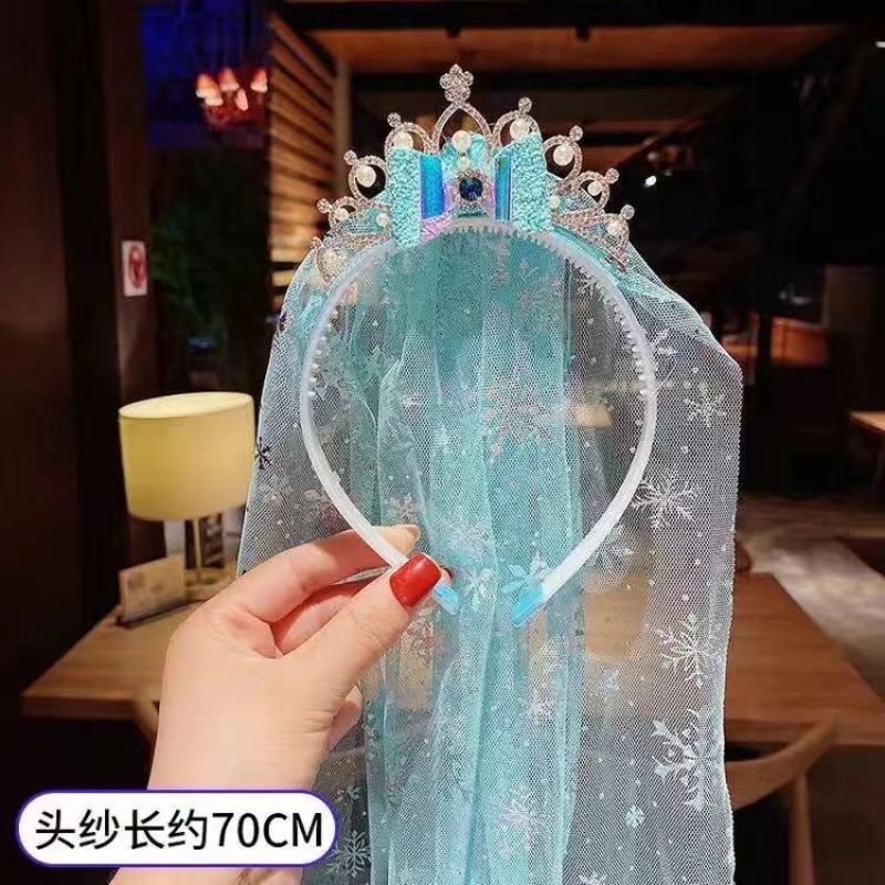 Elegant Blue Crown Headband Little Princess Cartoon Popular Fashion Hair Buckle Hair Clip Little Girl Cute Hair Clip Children's Headband Hair Card Hair Clip Hair Clip Hair Clip Aushanie 043 details Picture
