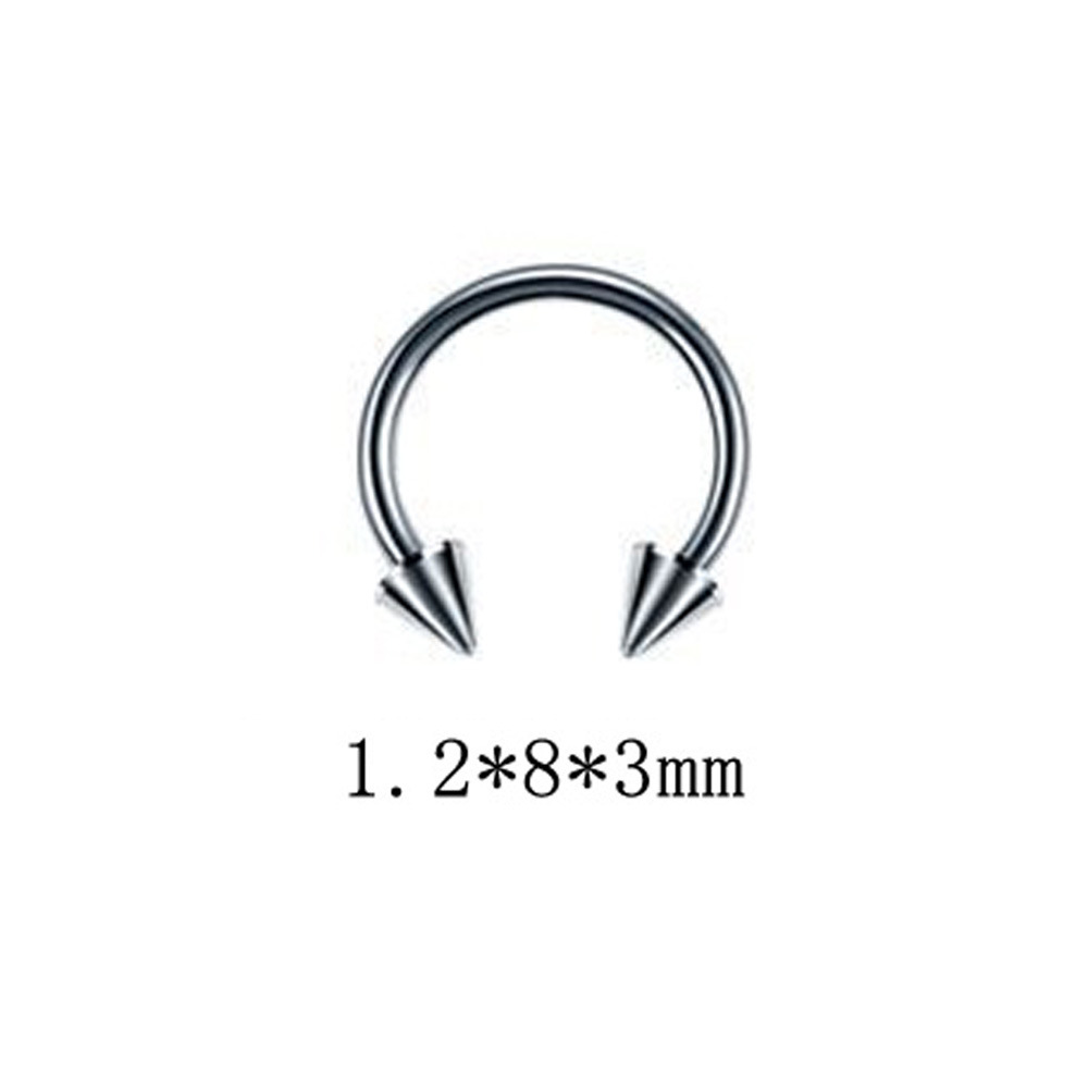 阿拉伯文创钛合金脐饰肚脐钉 高级耳钉唇钉鼻夹 鼻钉个性时尚穿孔首饰套装详情2