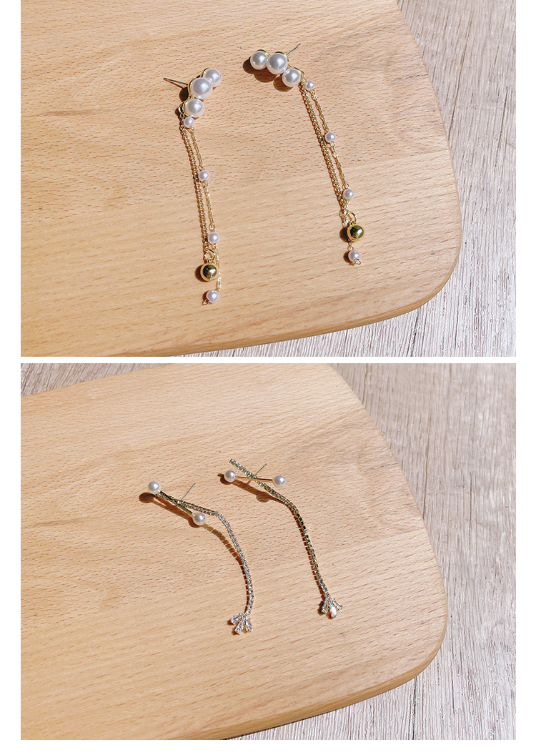 耳环设计ins风银针淑女者珍珠流苏长款气质精致日韩时尚街拍高级迪菲尔-712-2详情8