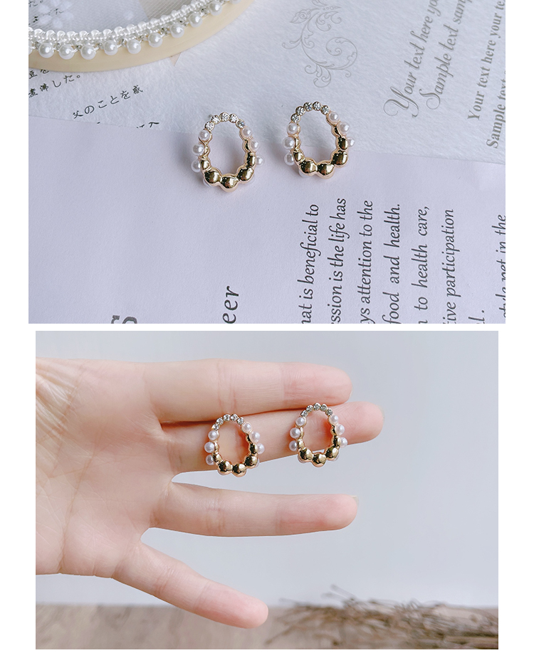 耳环设计ins风银针锆石耳钉珍珠小香风蝴蝶结线条简约精致通勤女迪菲尔-420-2详情4